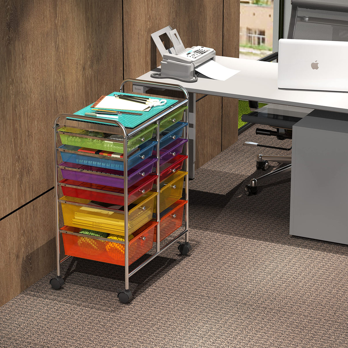 12 Drawers Rolling Utility Cart Organizer S812449